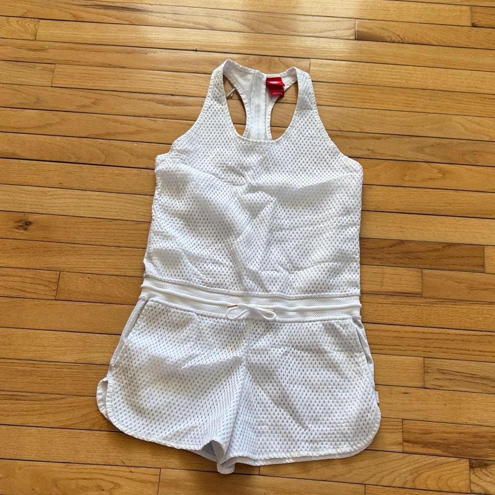 Women Nike White Sleeveless Romper Size Small